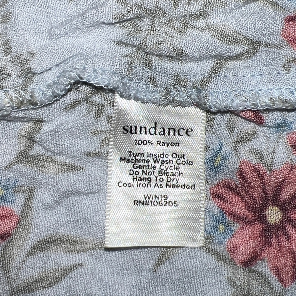 SUNDANCE ~ FLORAL PRINT BLOUSE ~ SIZE LARGE - Picture 10 of 10